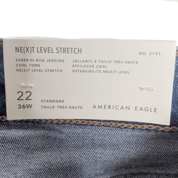 American Eagle Super Hi-Rise Jegging Distressed 22 - Picture 4 of 11